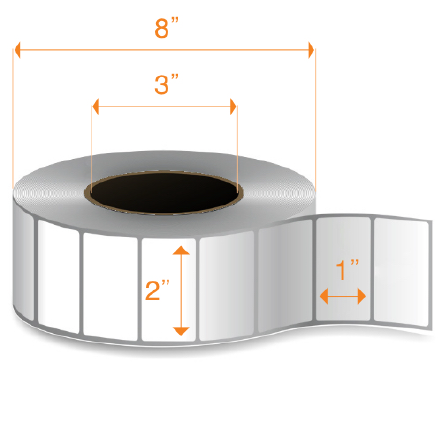 2" X 1" with perforation | Thermal Transfer Labels