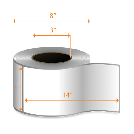 4" X 14" with perforation | Thermal Transfer Labels