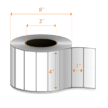 4" X 1" with perforation | Thermal Transfer Labels