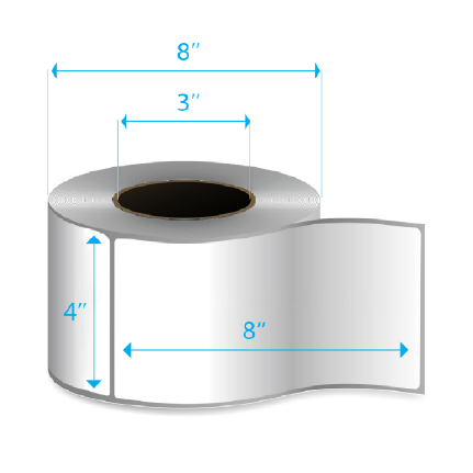 4" X 8" Freezer adhesive | Thermal Transfer Labels