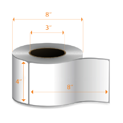 4" X 8" with perforation | Thermal Transfer Labels